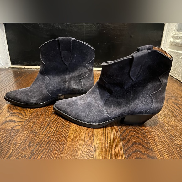ISABEL MARANT BLACK SUEDE  WOMEN’S DEWINA WESTERN-STYLE BOOT - US SIZE 9 (FR 40) - Picture 4 of 8